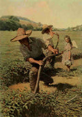 Wyeth Newell 44 1908 Harvesting A4 Photo Print