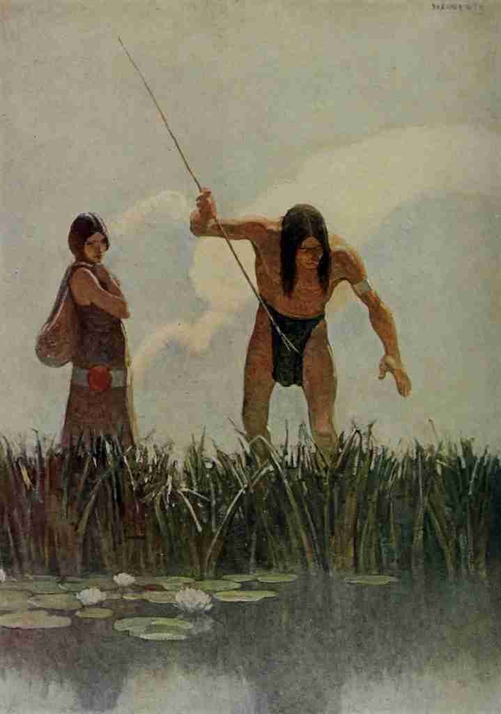 Wyeth Newell 54 1913 A primitive spearman A4 Photo Print