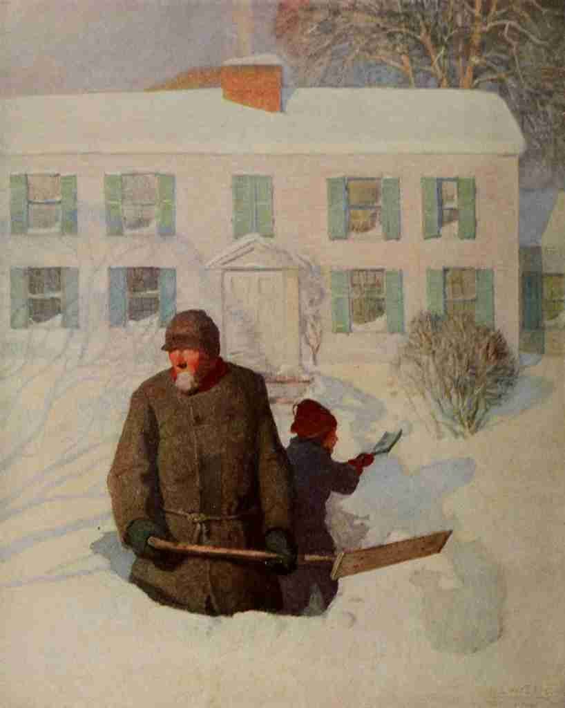 Wyeth Newell 54 1913 Christmas morning A4 Photo Print