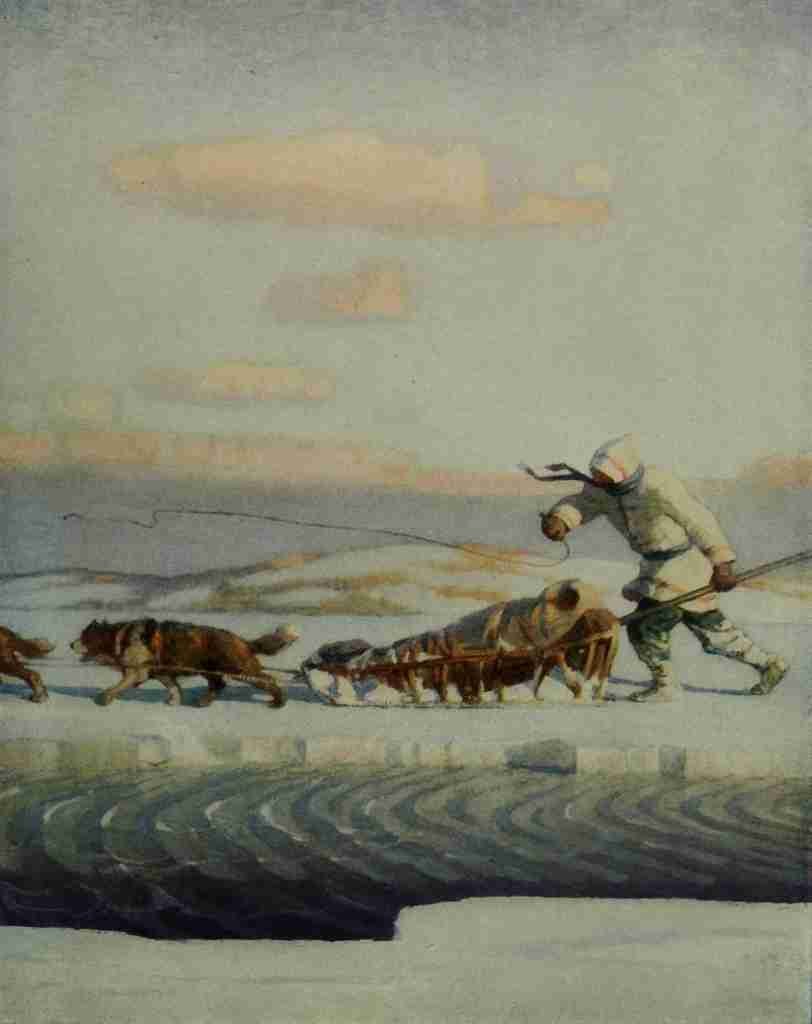 Wyeth Newell 59 1916 The winter mail A4 Photo Print