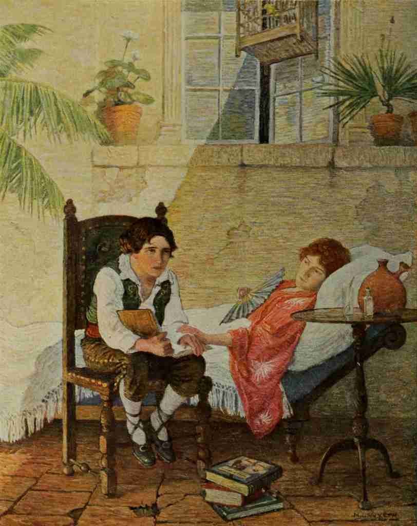 Wyeth Newell 60 1916 He was a fine boy with great dreams A4 Photo Print