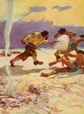 Wyeth Newell Robinson Crusoe 1920 He flew upon the murderers A4 Photo Print