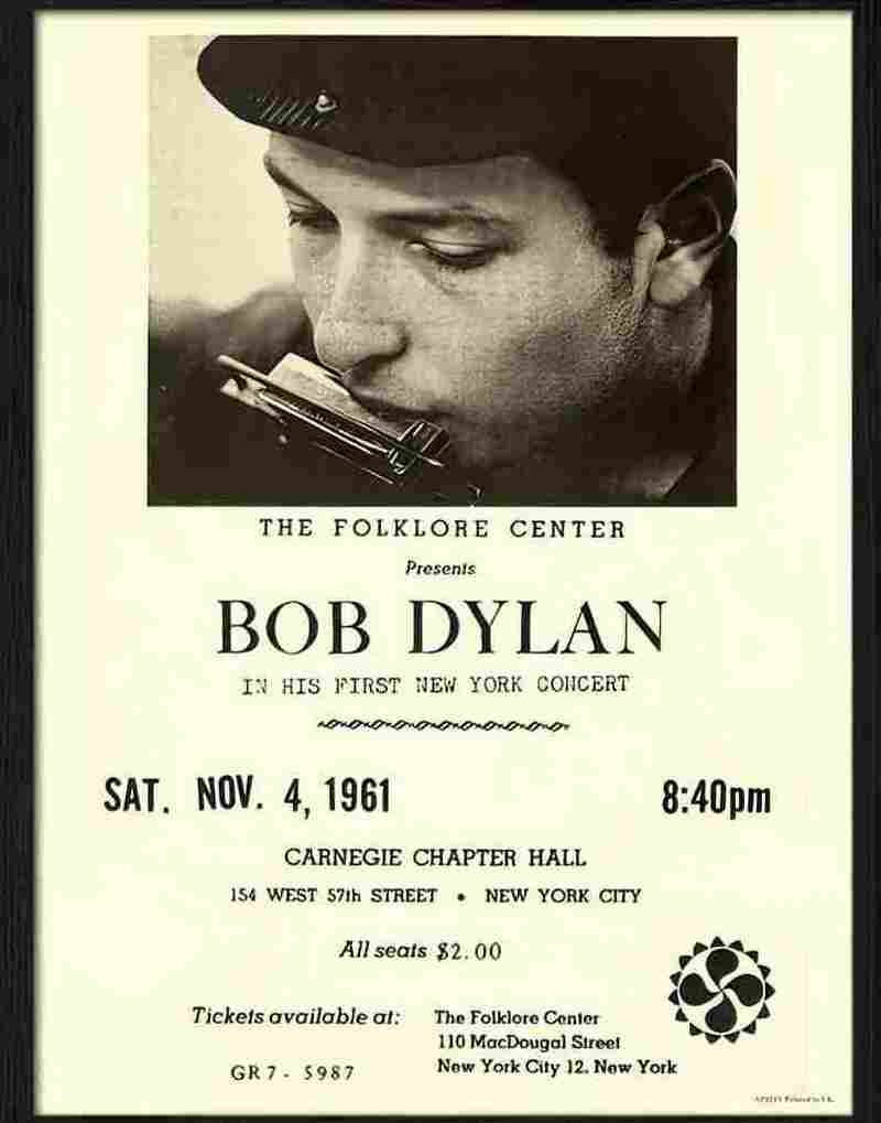 X bob dylan first new york concert poster Advert A4 Photo Print