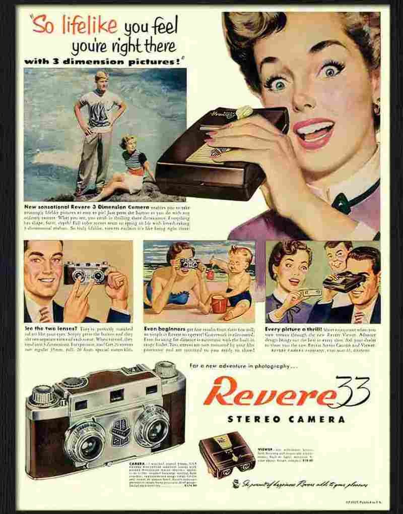 X revere 3D stereo camera Advert A4 Photo Print