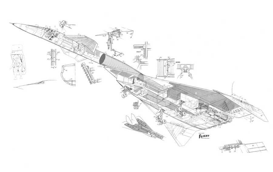 XB 70 Valkyrie cutaway A4 Photo Print