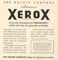 Xerox Xerography Print 1940s Vintage Retro Advert Poster