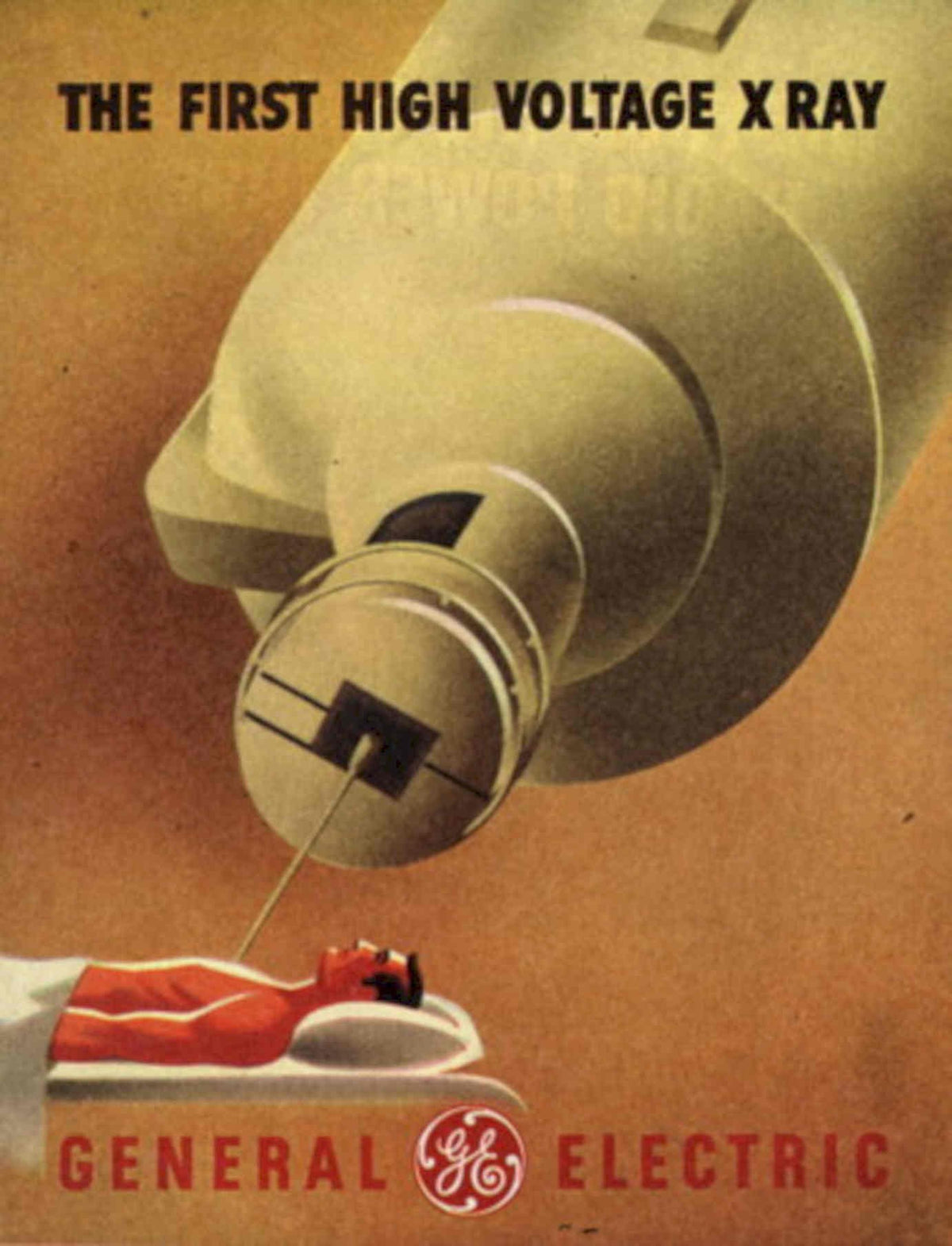 Xray Machine Patient 1950s Vintage Retro Advert Poster