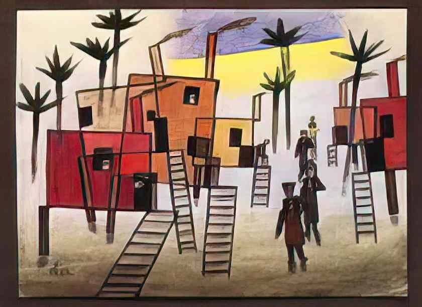 Xul Solar casas en alto 1922 Art A4 Photo Print