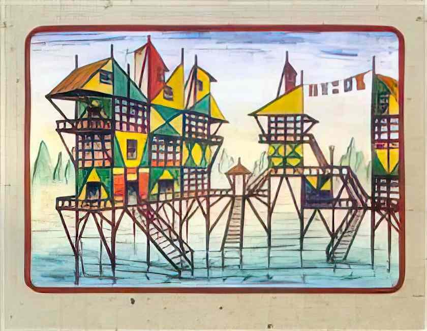 Xul Solar proyecto fachada delta 2 1954 Art A4 Photo Print
