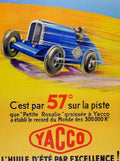 Yacco Racing Car Vintage Retro Advert Poster A4 Photo Print