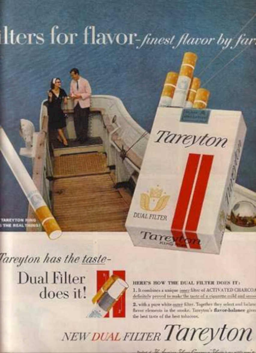 Yacht Cigarettes Tareyton Vintage Retro Advert Ads A4 Photo Print