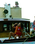 Yacht Girl Deck A4 Photo Print