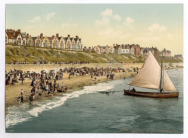 Yacht starting Clacton on Sea Vintage A4 Photo Print