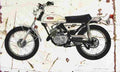 Yamaha 125 AT1 1971 Aged Vintage A4 Photo Print