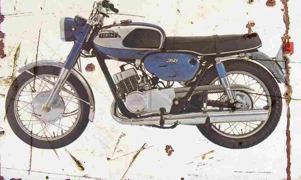 Yamaha 350YR1 1967 Aged Vintage A4 Photo Print