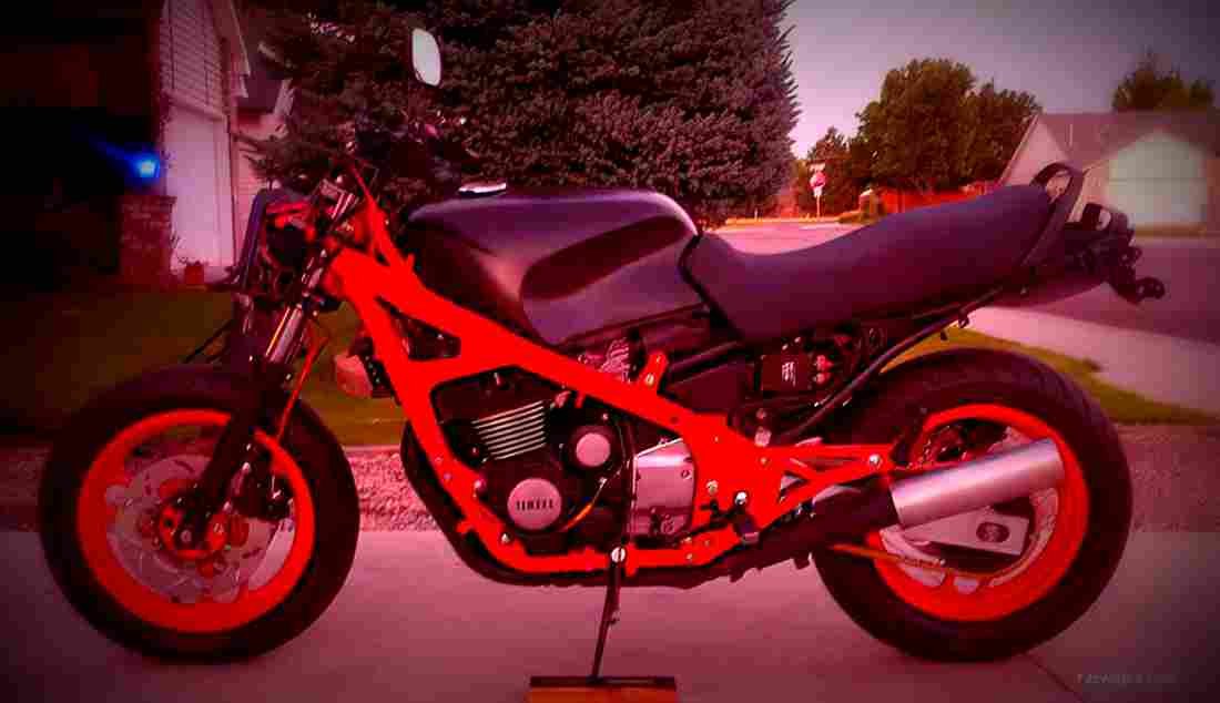 Yamaha FJ 1100 (reduced effect) 1985 2 motorbike A4 Photo Print