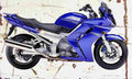 Yamaha FJR1300 2001 Aged Vintage A4 Photo Print