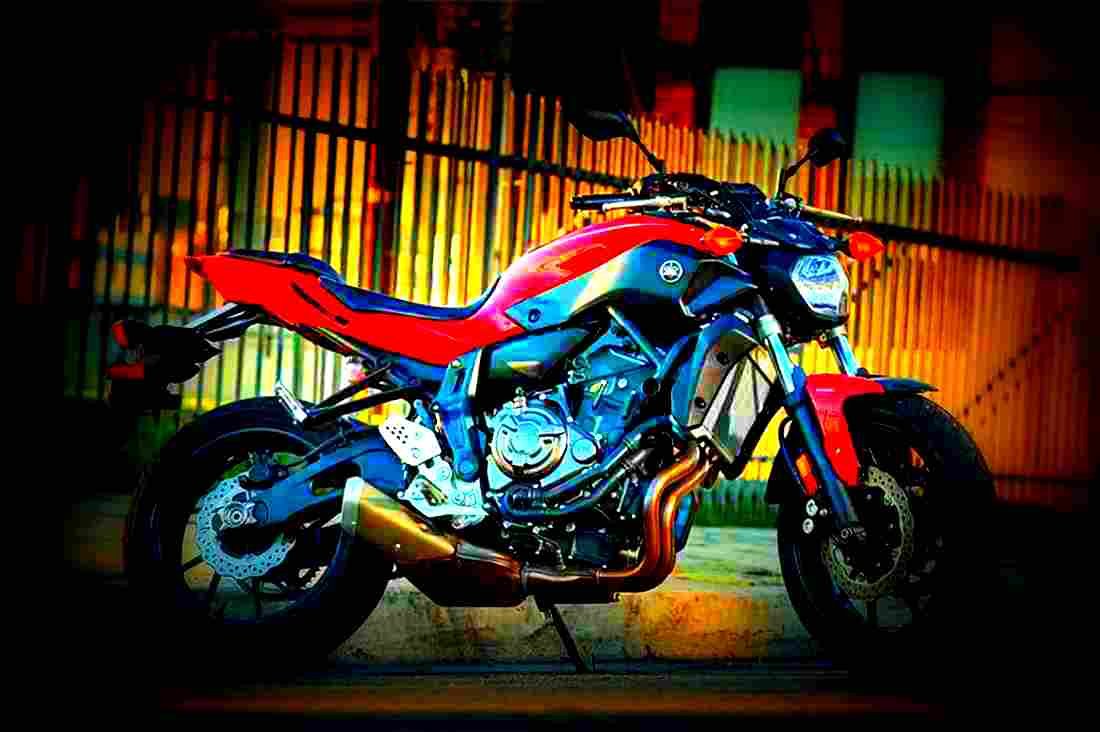 Yamaha FZ 07 2017 4 motorbike A4 Photo Print