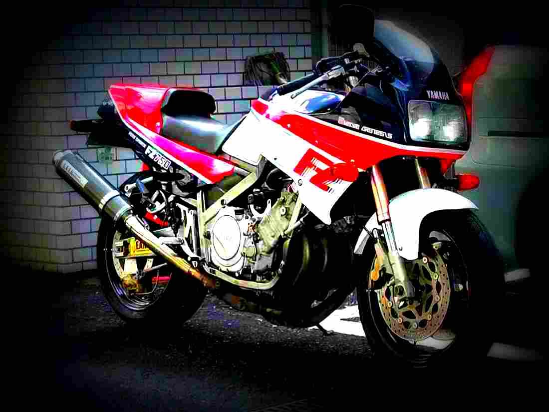 Yamaha FZ 750 1989 1 motorbike A4 Photo Print