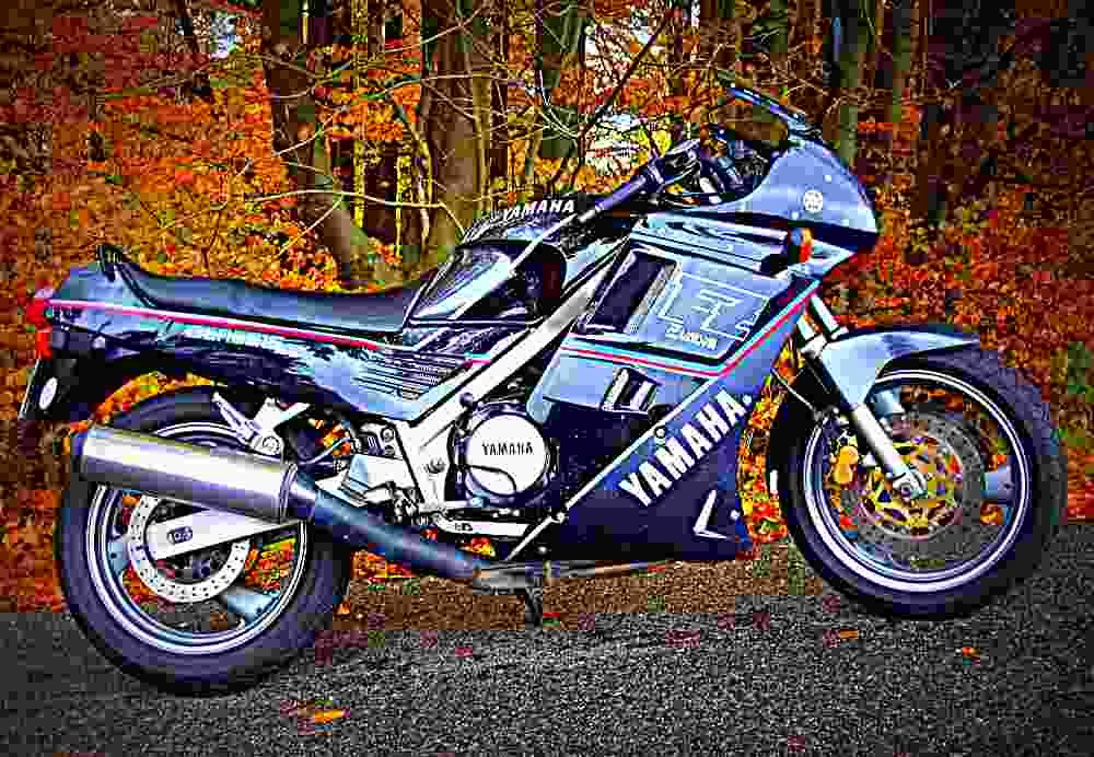 Yamaha FZ 750 1990 2 motorbike A4 Photo Print