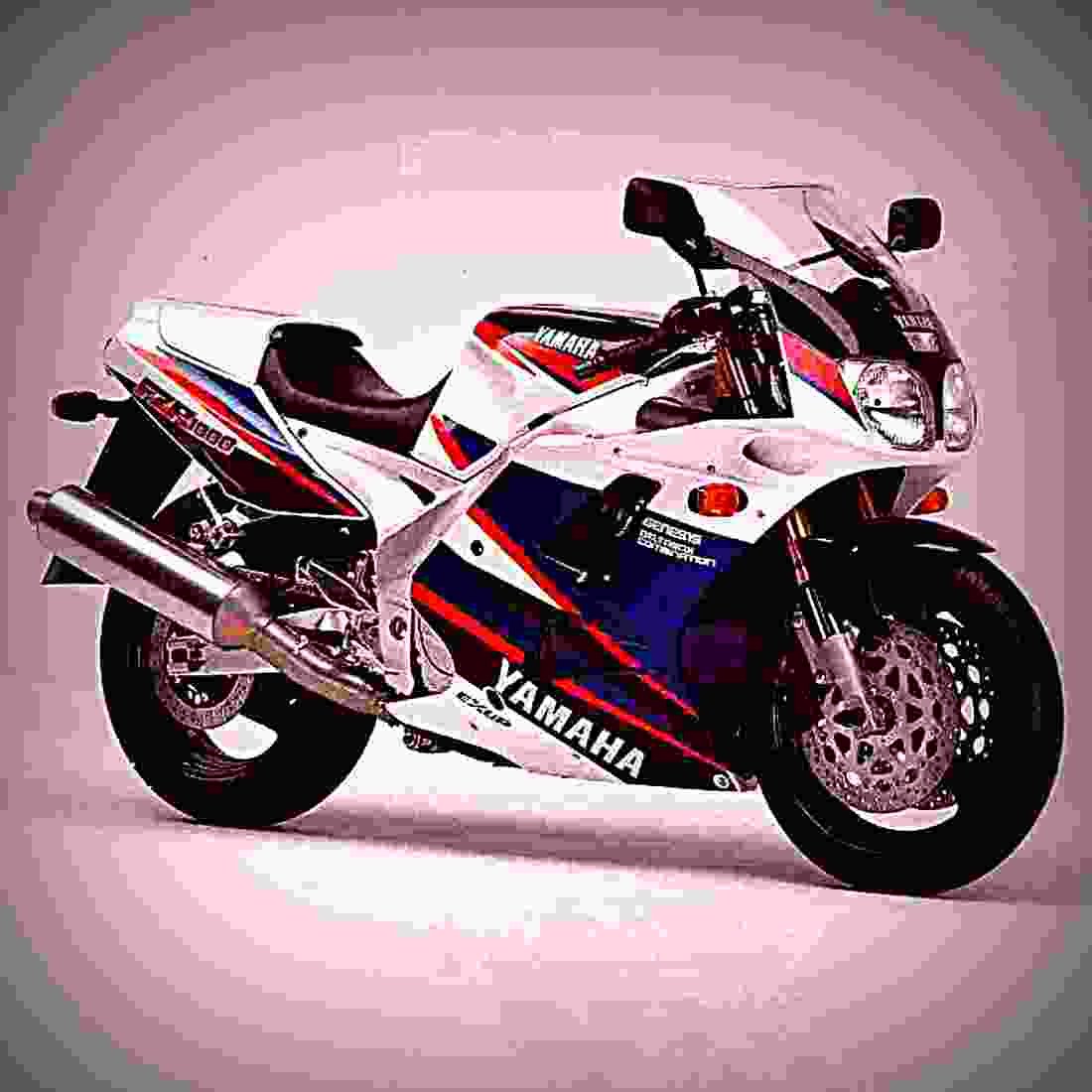 Yamaha FZ 750 (reduced effect) 1988 5 motorbike A4 Photo Print