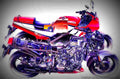 Yamaha FZ 750 (reduced effect) 1989 5 motorbike A4 Photo Print