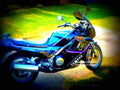 Yamaha FZ 750 (reduced effect) 1990 4 motorbike A4 Photo Print