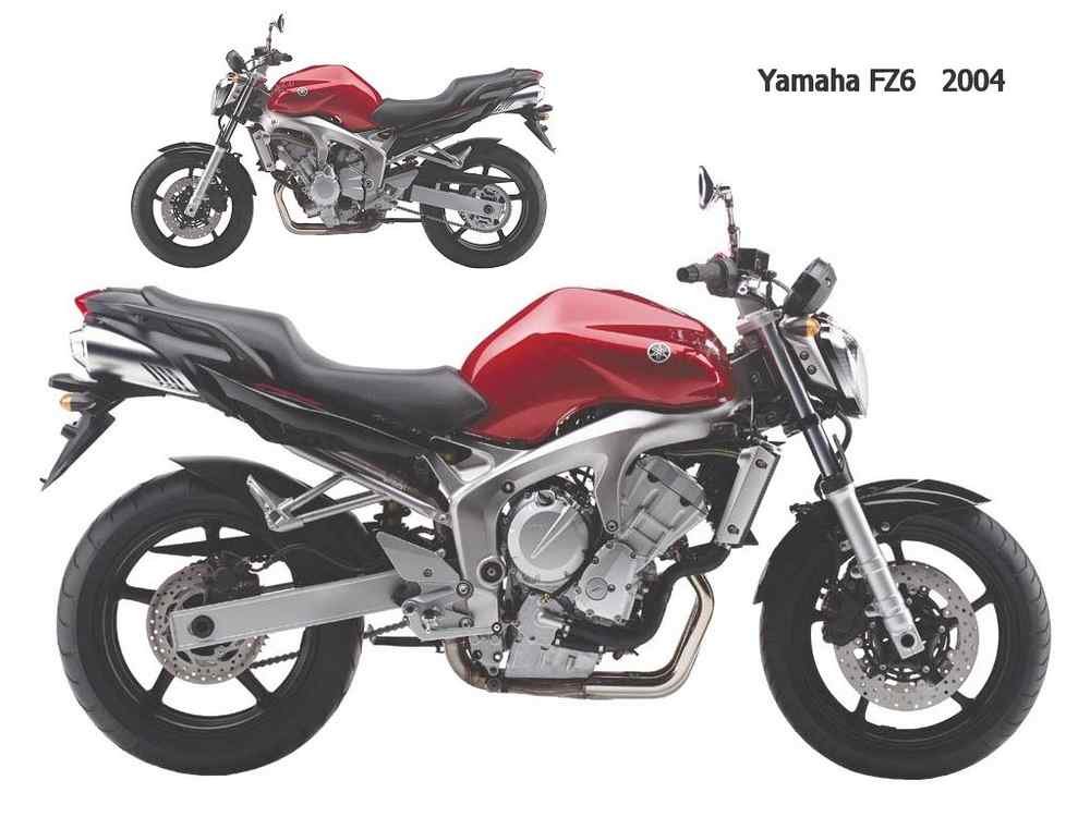 Yamaha FZ6 2004 motorbike A4 Photo Print