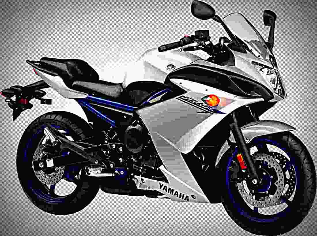 Yamaha FZ6R 2017 3 motorbike A4 Photo Print