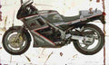 Yamaha FZ750 1987 Aged Vintage A4 Photo Print