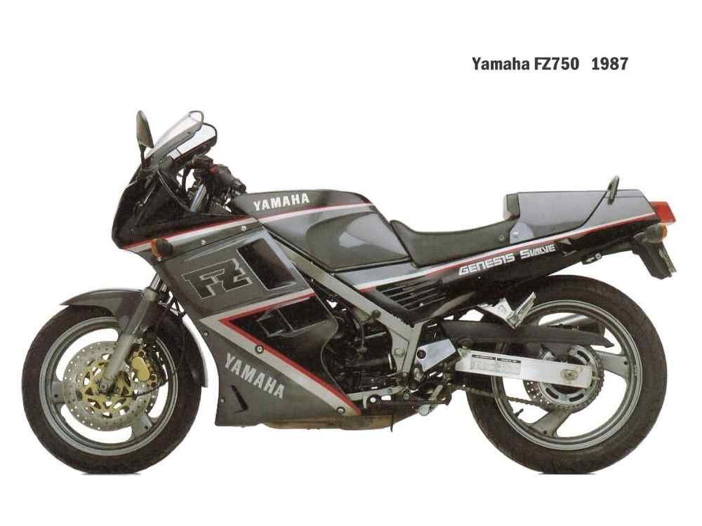 Yamaha FZ750 1987 motorbike A4 Photo Print