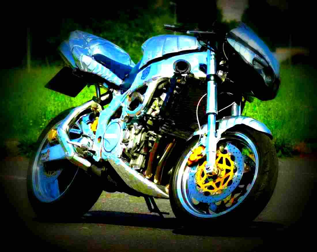 Yamaha FZR 1000 (reduced effect) 1992 1 motorbike A4 Photo Print
