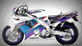 Yamaha FZR 600 (reduced effect) 1991 1 motorbike A4 Photo Print