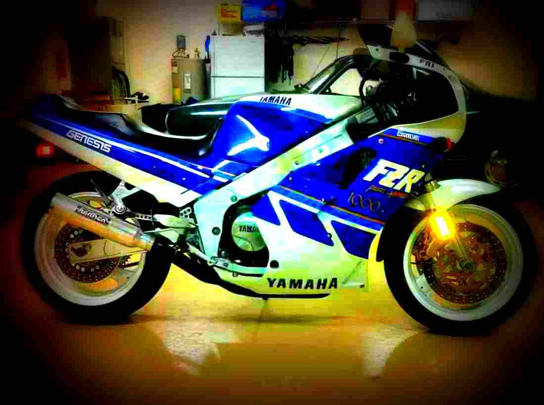 Yamaha FZR 750 Genesis (reduced effect) 1988 6 motorbike A4 Photo Print