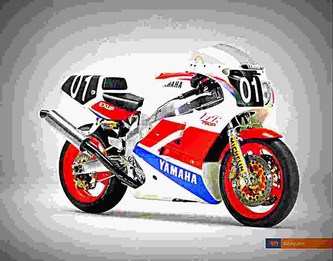 Yamaha FZR 750 R 1991 1 motorbike A4 Photo Print
