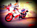 Yamaha FZR 750 R (reduced effect) 1989 4 motorbike A4 Photo Print