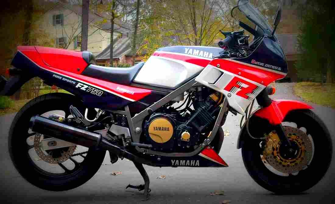 Yamaha FZR 750 R (reduced effect) 1990 1 motorbike A4 Photo Print