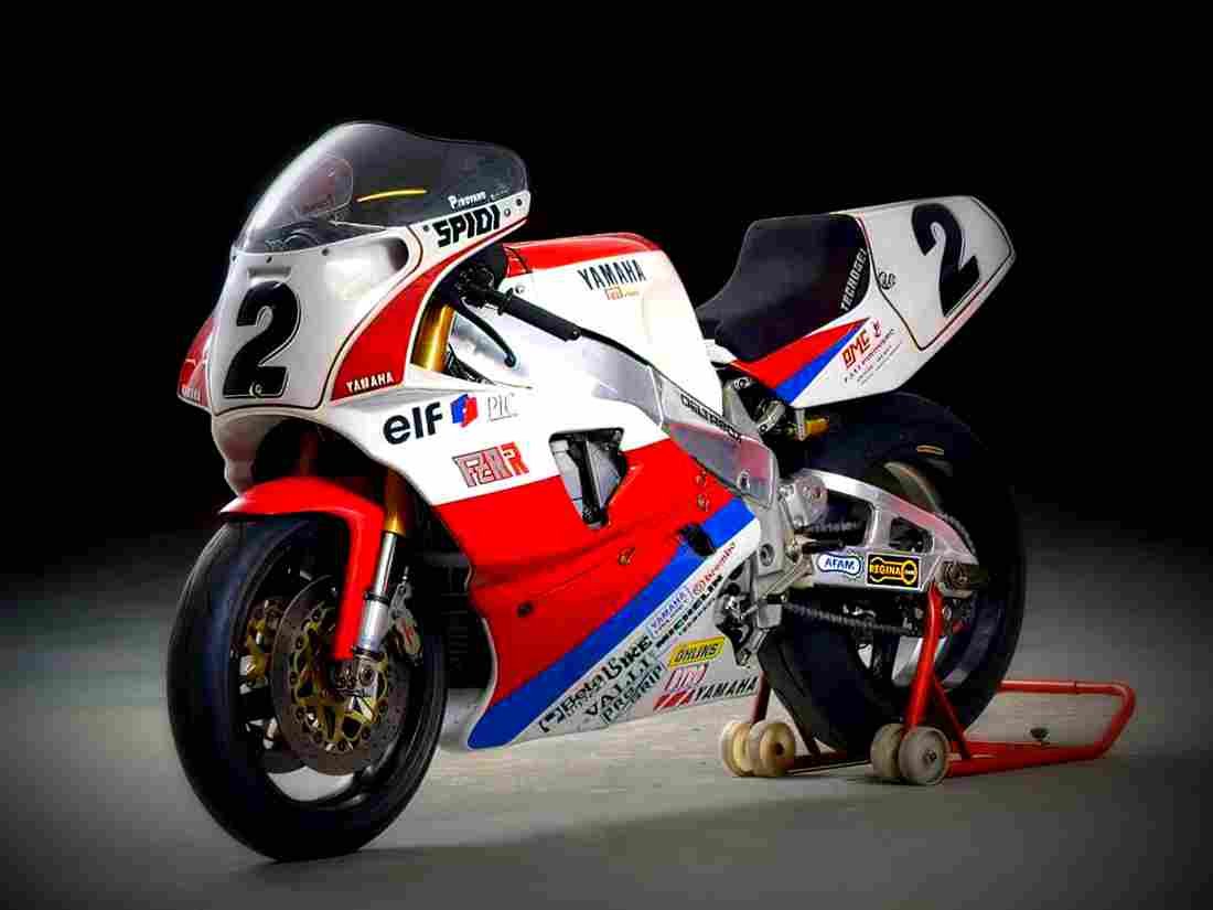 Yamaha FZR 750 R (reduced effect) 1992 3 motorbike A4 Photo Print