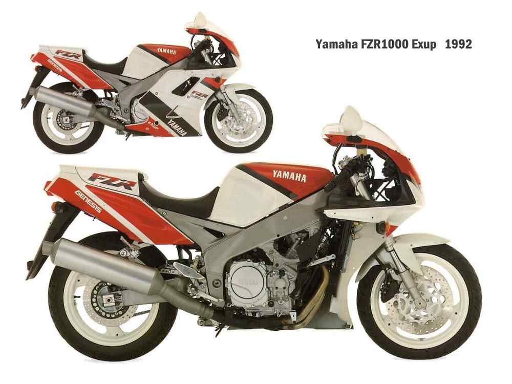 Yamaha FZR1000 1992 motorbike A4 Photo Print