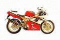 Yamaha FZR400RR 1992 pencil A4 Photo Print