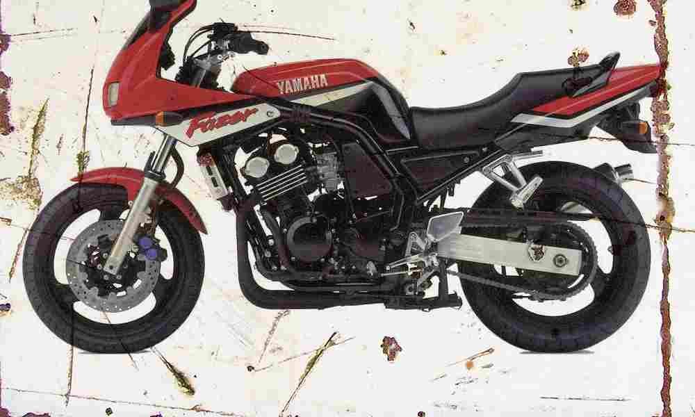 Yamaha FZS600S Fazer 1999 Aged Vintage A4 Photo Print