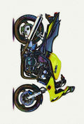 Yamaha FZS600S Fazer 1999 Black yellow VP draw A4 Photo Print