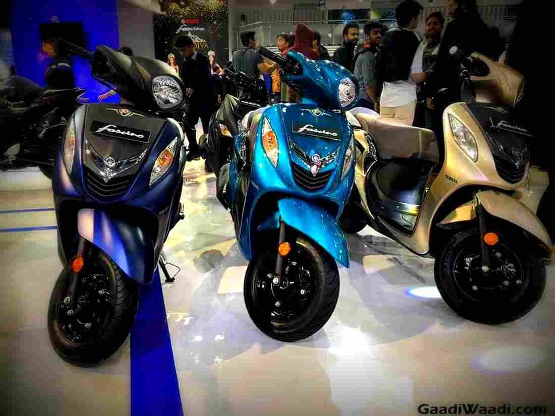 Yamaha Fascino 2018 2 motorbike A4 Photo Print