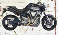 Yamaha MT 01 2005 Aged Vintage A4 Photo Print