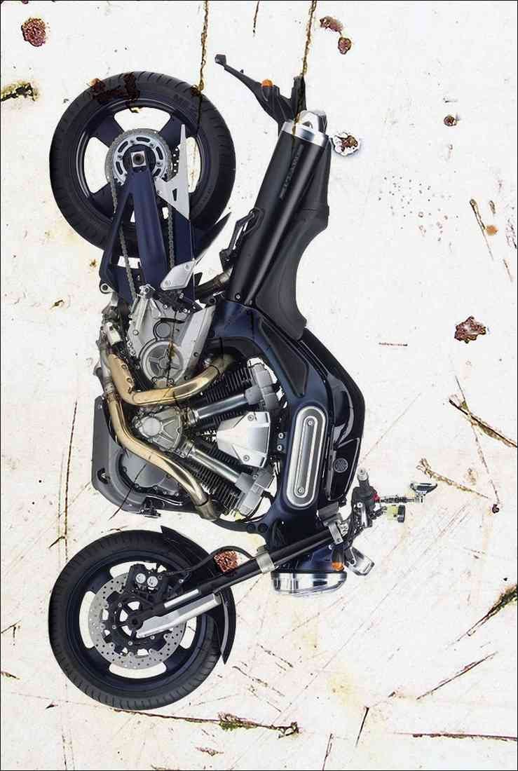 Yamaha MT 01 2005 aged 2 A4 Photo Print