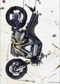 Yamaha MT 01 2005 aged A4 Photo Print