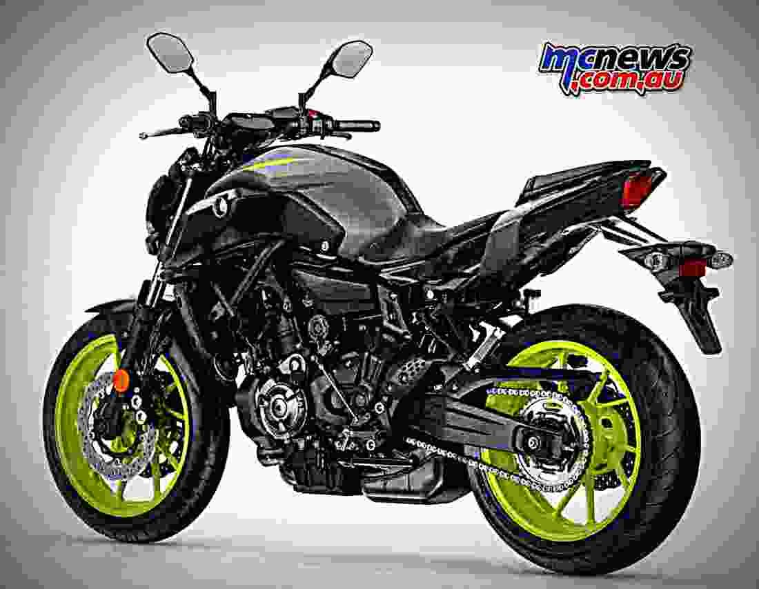 Yamaha MT 07 2018 2 motorbike A4 Photo Print