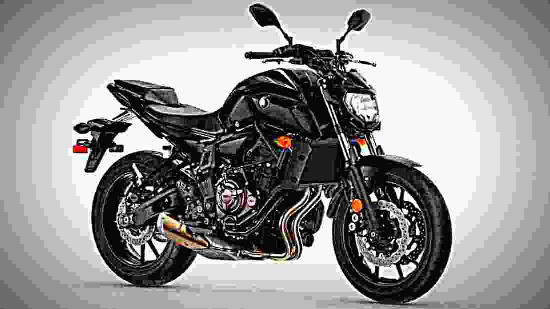 Yamaha MT 07 2019 3 motorbike A4 Photo Print