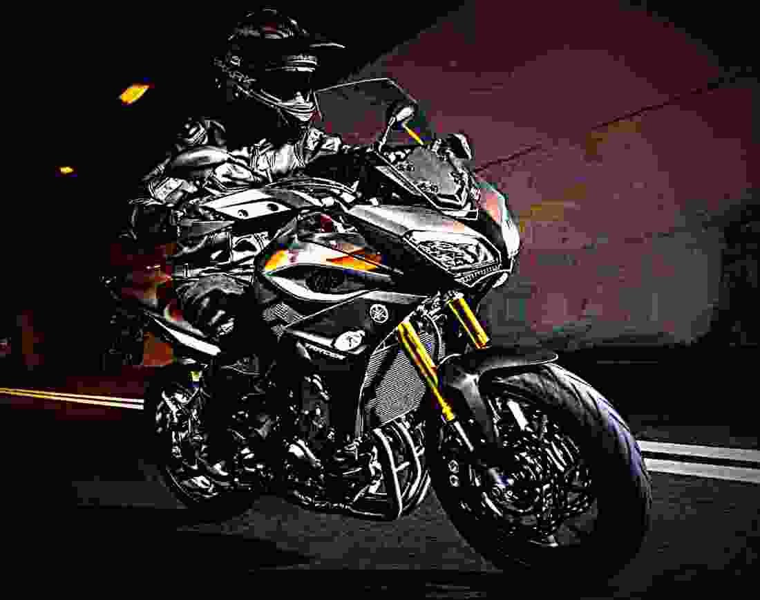 Yamaha MT 09 Tracer 2017 2 motorbike A4 Photo Print