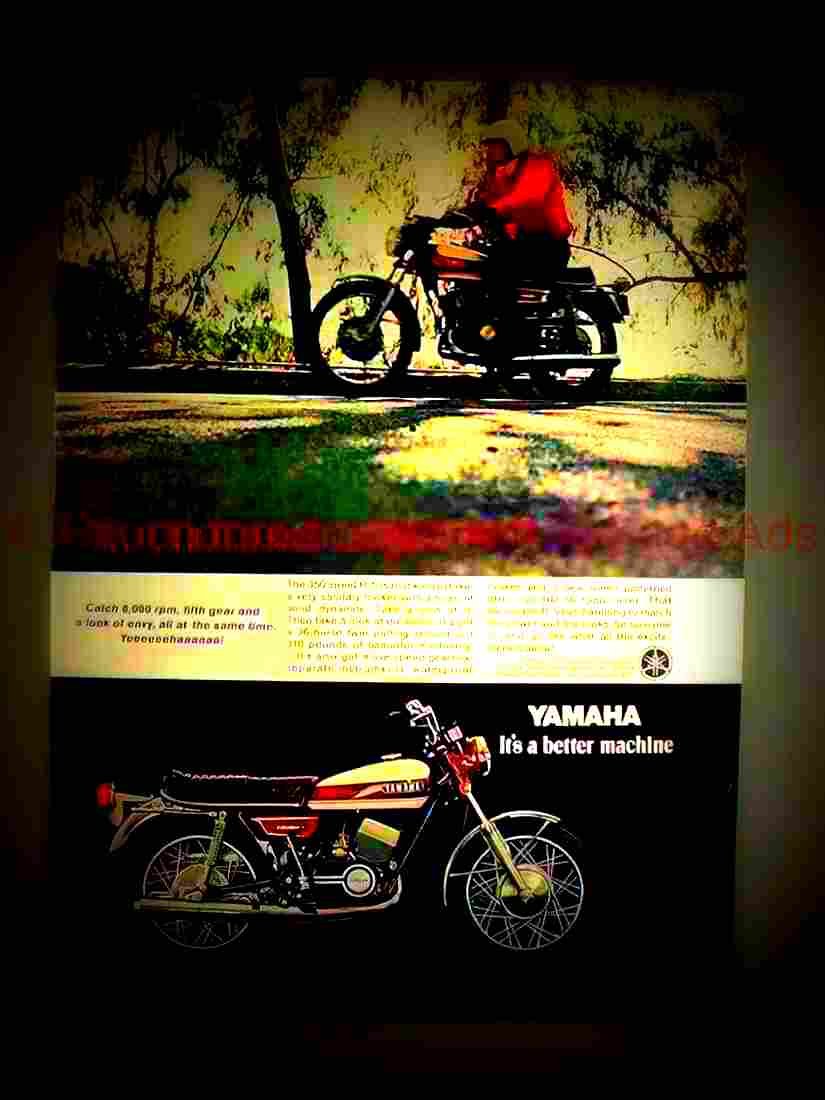 Yamaha R 5 1970 2 motorbike A4 Photo Print